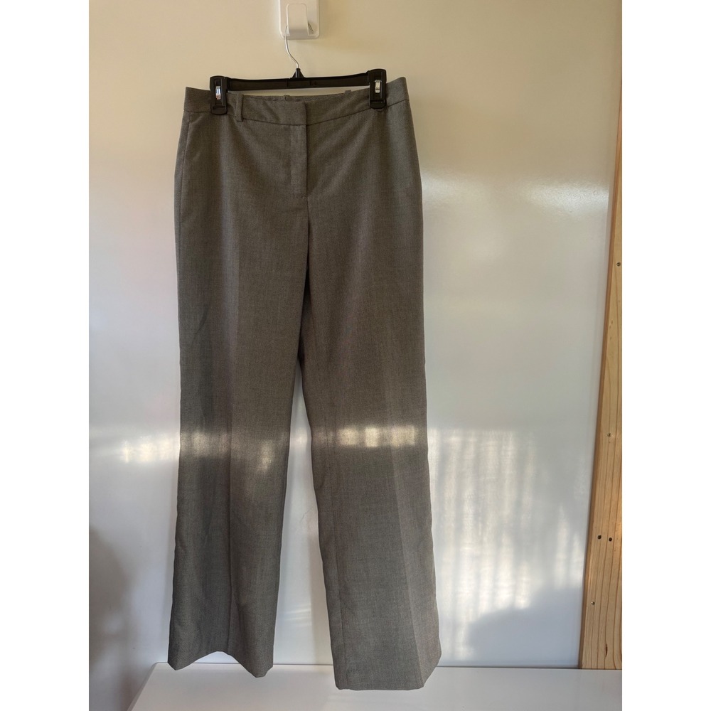 Ann Taylor Signature Fit Gray Micro Pattern Dress Pants Womens Size 4 ID 8450A